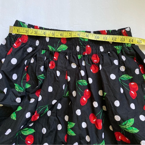 truly 4 you / Black and White polka dot cherry skirt - Picture 5 of 8